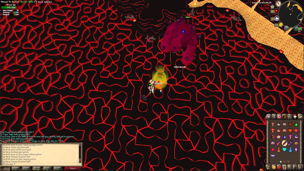 OSRS Killing TzTok-Jad! W/Sound! (KILL#3)