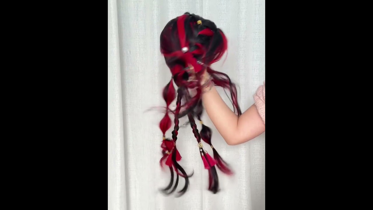 Black and red highlight ble bow braided hair unlock your zodiac hairstyle 