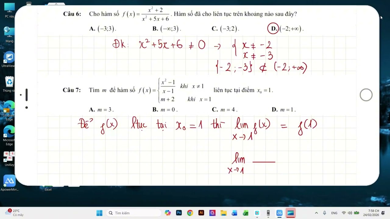 (TOÁN 11 - 2K9) Đề cương GK2 Liên Hà (Phần 1): Hàm số liên tục