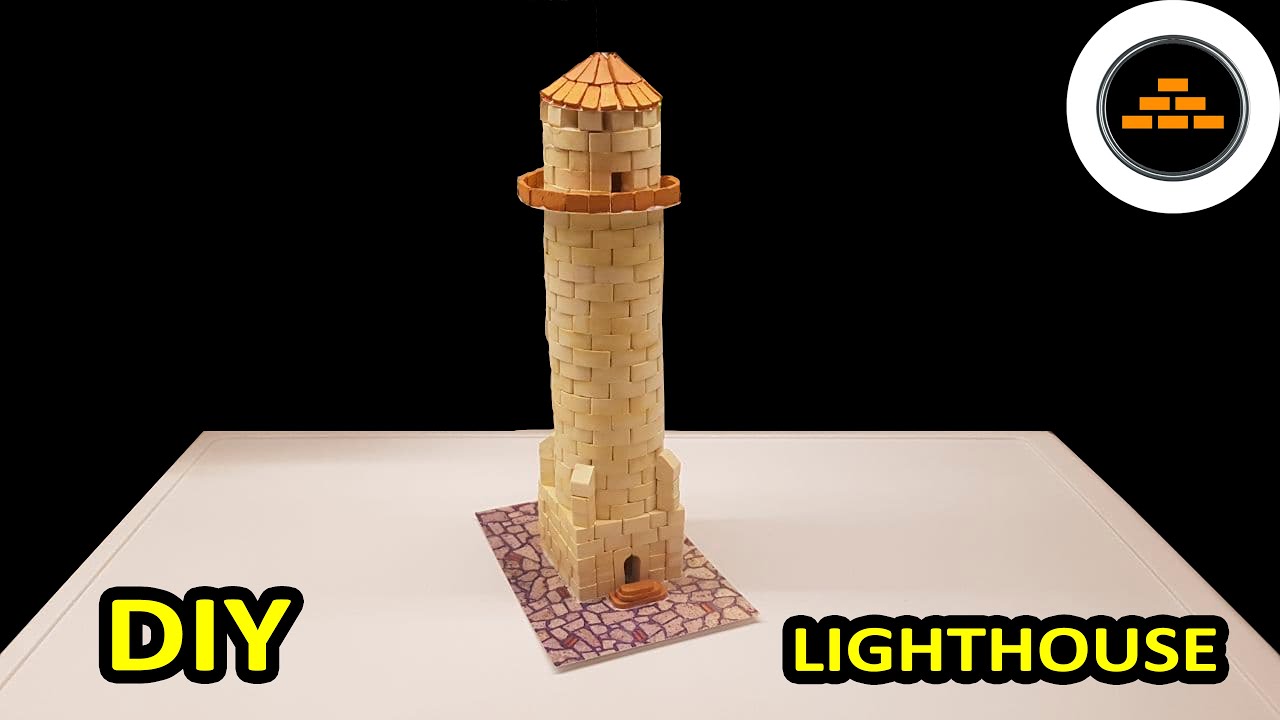 DIY how to make LIGHTHOUSE with MINIATURE BRICKS
