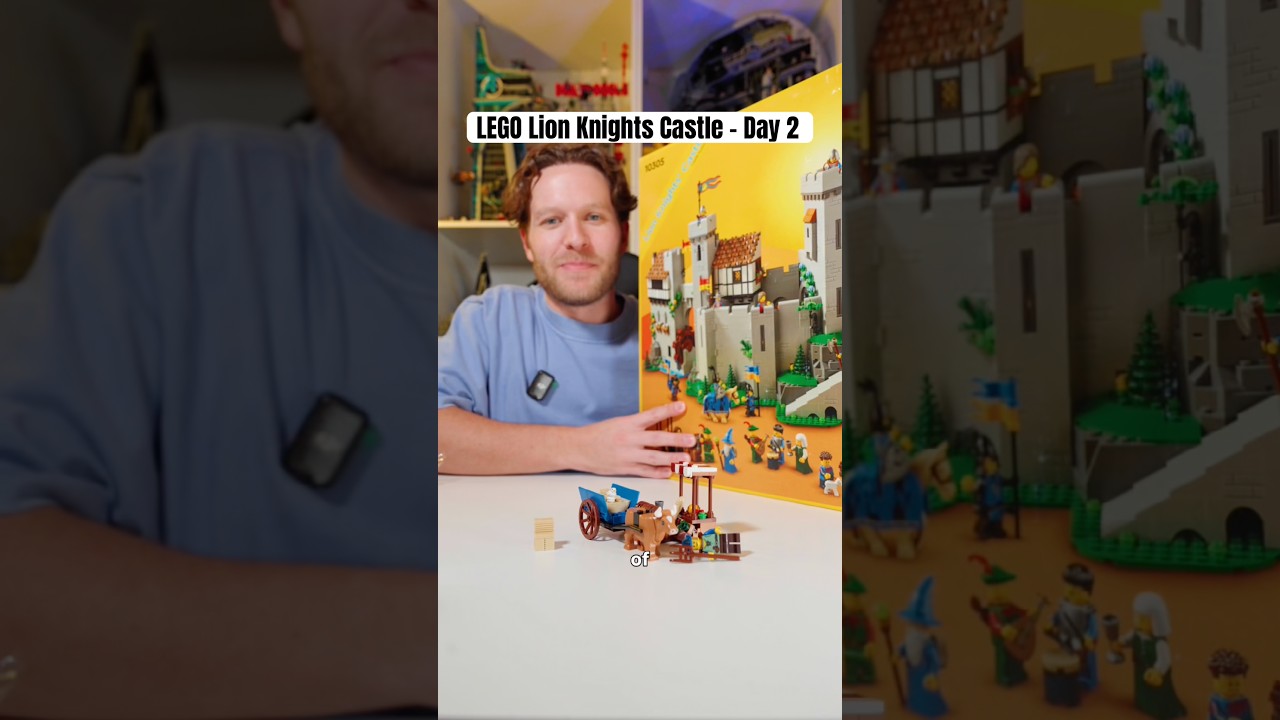 Второй день строительства замка Львиных Рыцарей из LEGO 🏰 #LEGO #legocastle