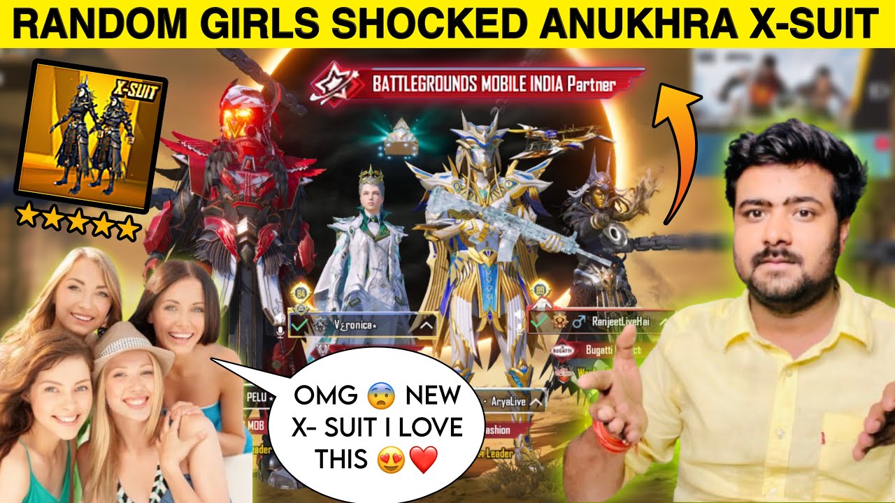 😱 OMG !! RANDOM ANUKHRA X-SUIT GIRLS SHOCKED😳I AM NOOB PRANK 1vs3 TDM ROOM CHALLENGE 😈