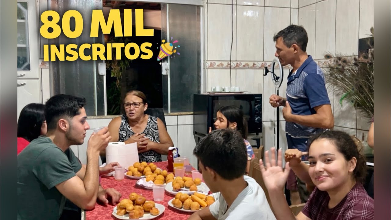 Noite da Coxinha em Família😋 Comemorando os 80k 🎉