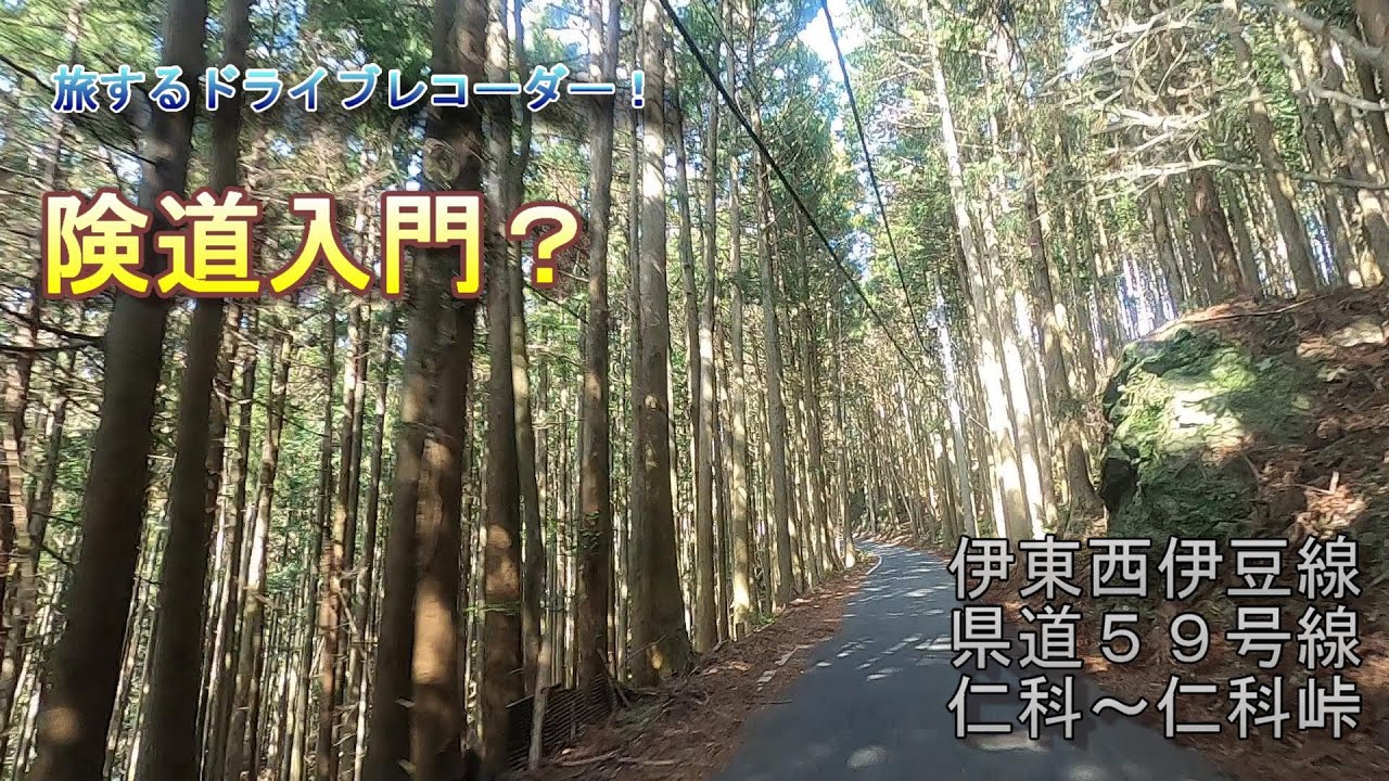 険道入門？　旅するドライブレコーダー！　伊東西伊豆線（静岡県・県道５９号線）　仁科～仁科峠