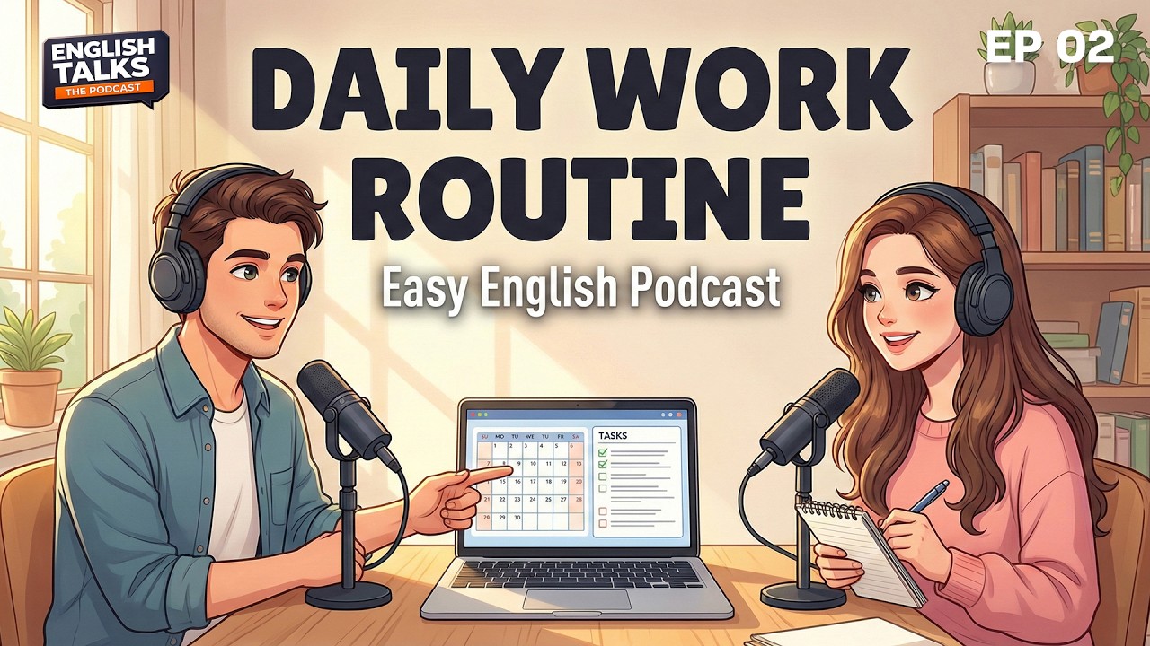 Learn English Daily Work Routine | Easy Listening Practice Ep.02