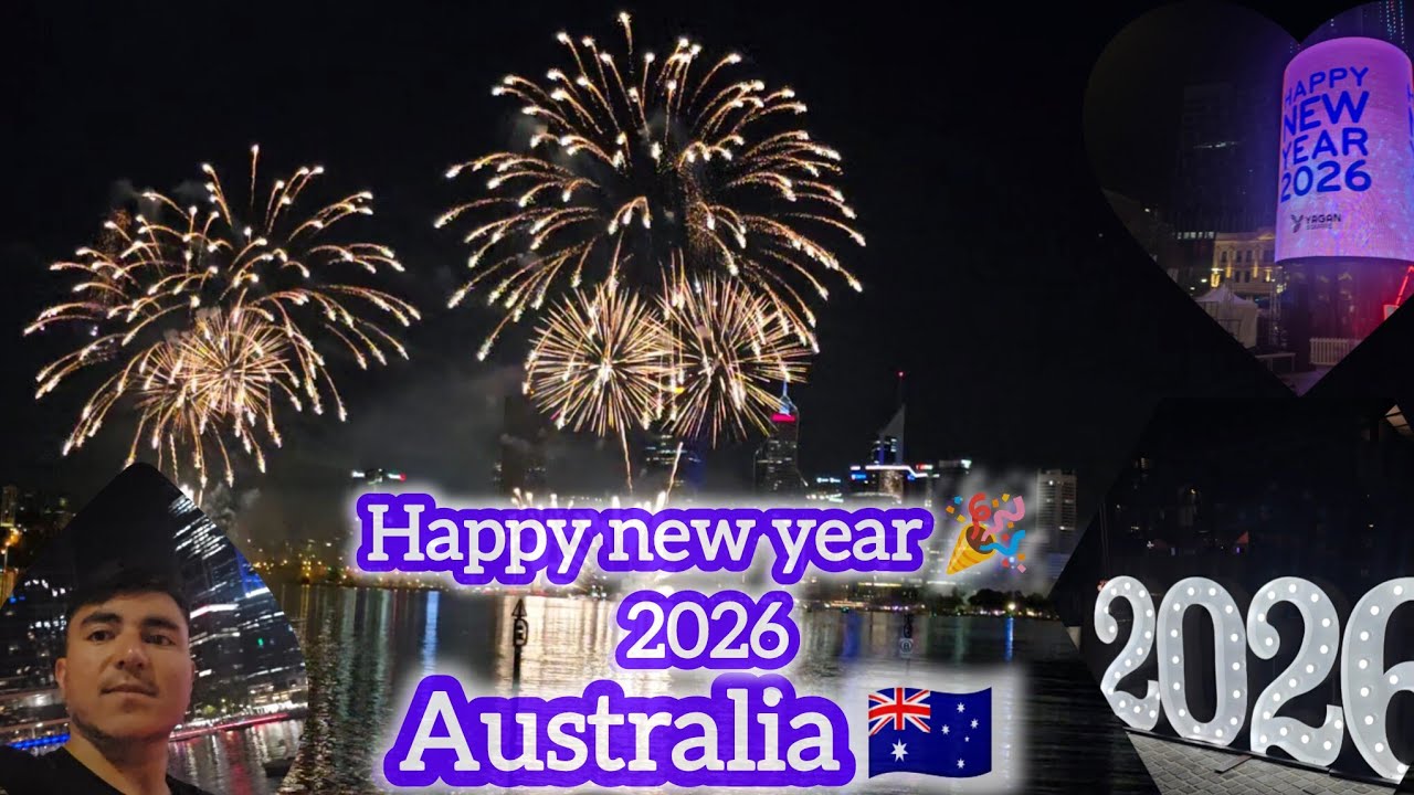 Happy new year 🎉 2026/سال نو میلادی در استرالیا آتش 🔥 بازی 