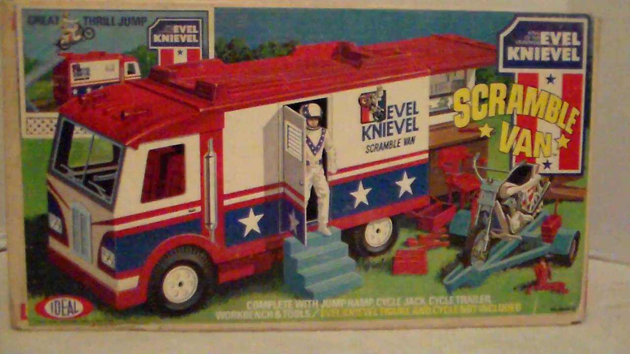 Evel Knievel Scramble van and Stunt Cycle
