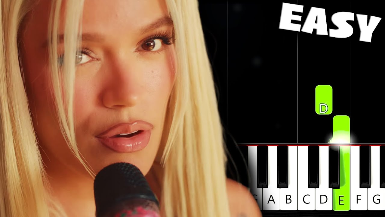 KAROL G - Si Antes Te Hubiera Conocido - EASY Piano Tutorial
