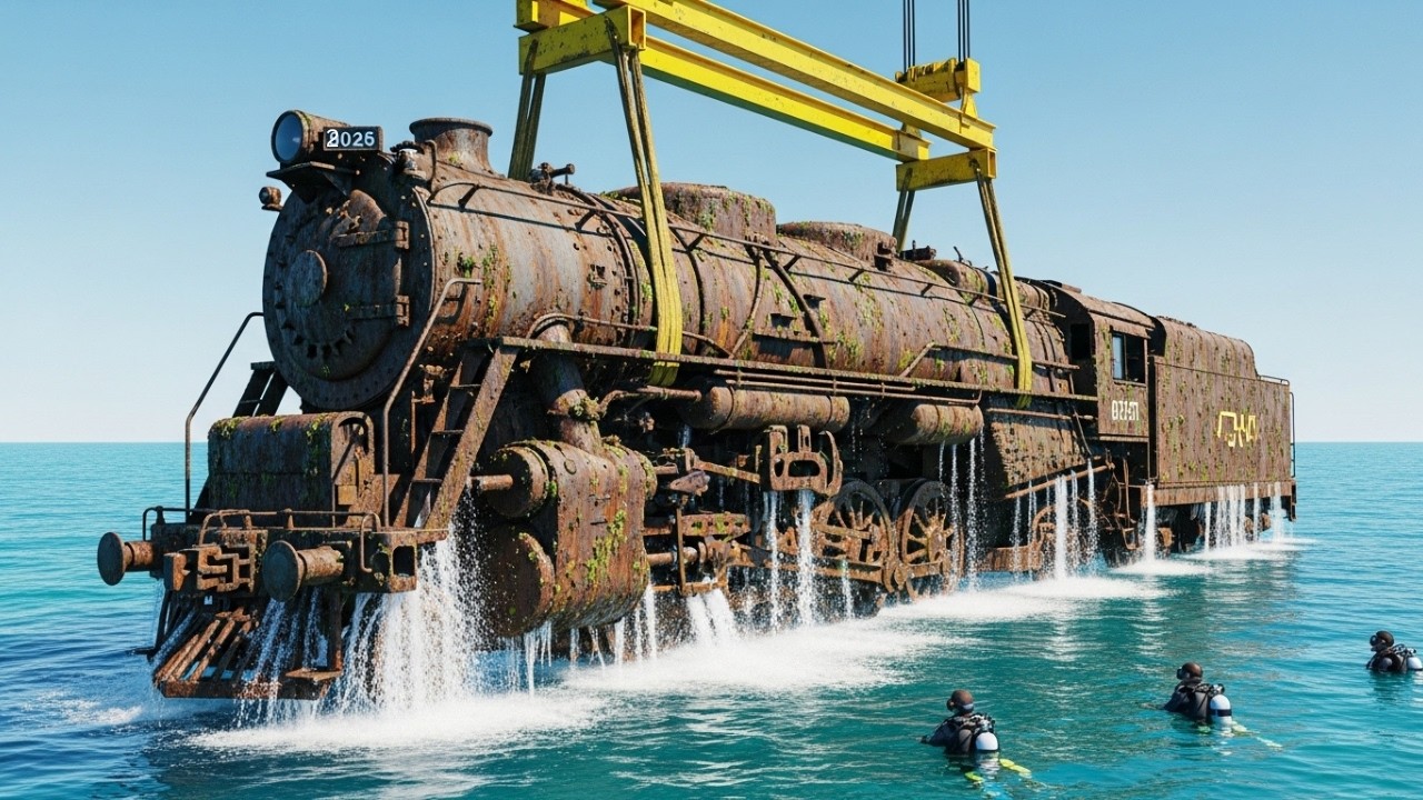 Sunken F7 Locomotive Restored: From Ocean Wreck to Legendary Run(ASMR)