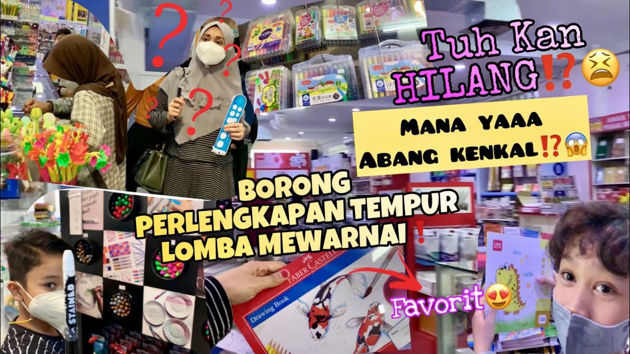 OMG PANIK⁉️BORONG PERALATAN MEWARNAI SAMPAI PADA NGILANG DI TOKO❗️😱