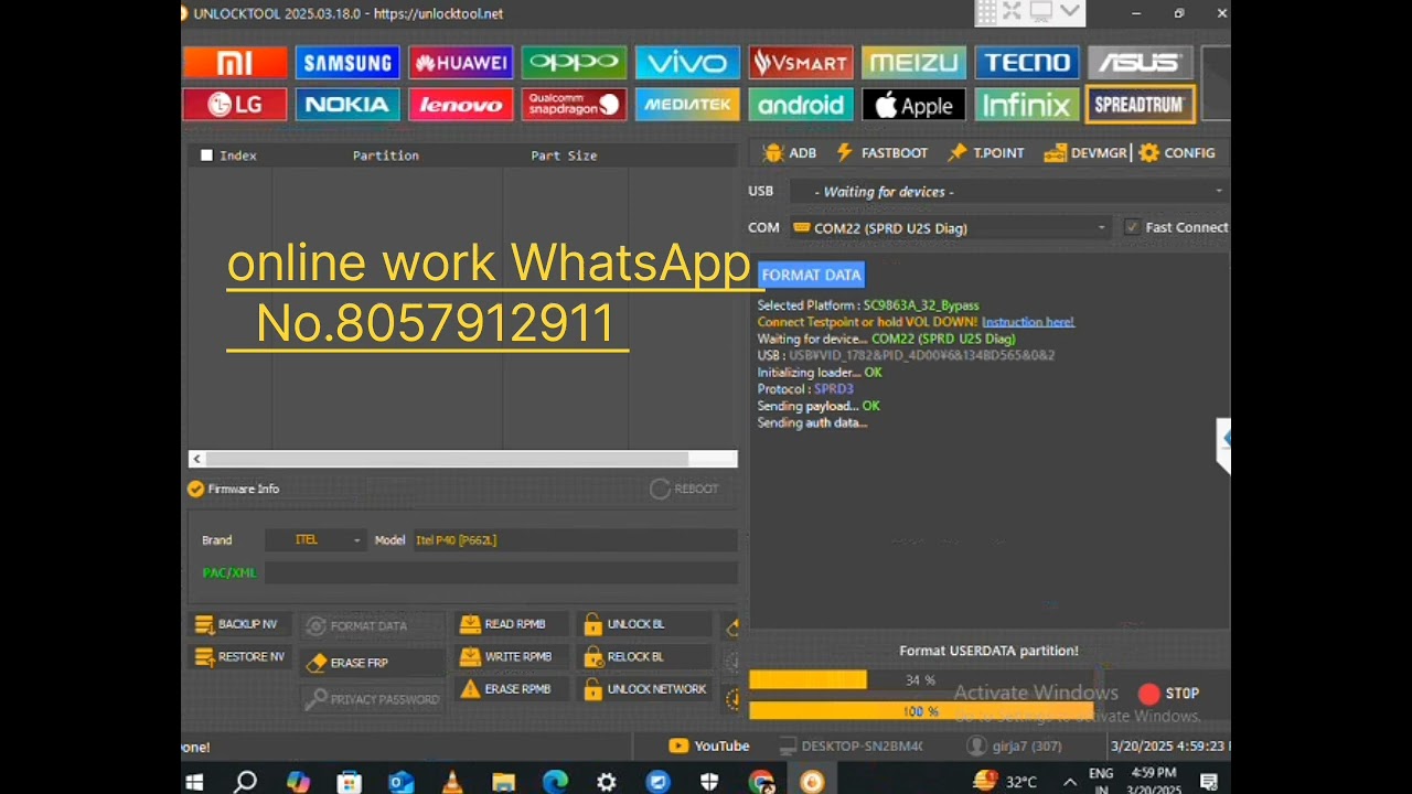 ITEL P40 FRP BYPASS BY UNLOCK TOOL / ITEL P40 UNLOCK FRP BYPSS KRE