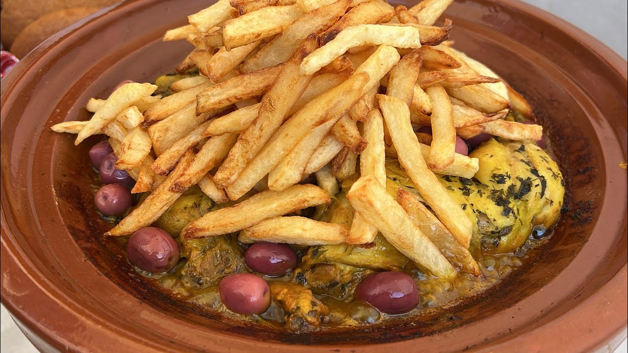 طاجين بالفريت والزيتون كيجي معسل و لذيذ مع سر لبطاطا باش تجيك مقرمشة طريقة طياب على لفاخر للمبتدئات😋