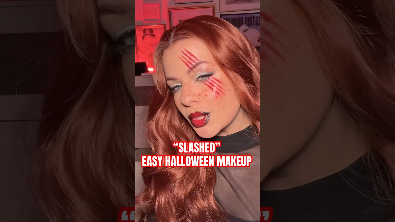 SUPER EASY HALLOWEEN MAKEUP IDEA😍🔪🩸vc: @EmblaWigum #easyhalloweenmakeup #halloween