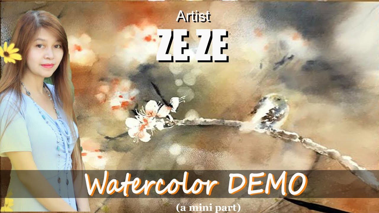 Watercolor Painting Demonstration - Artist ZE ZE  - China - 水彩 (a mini part)