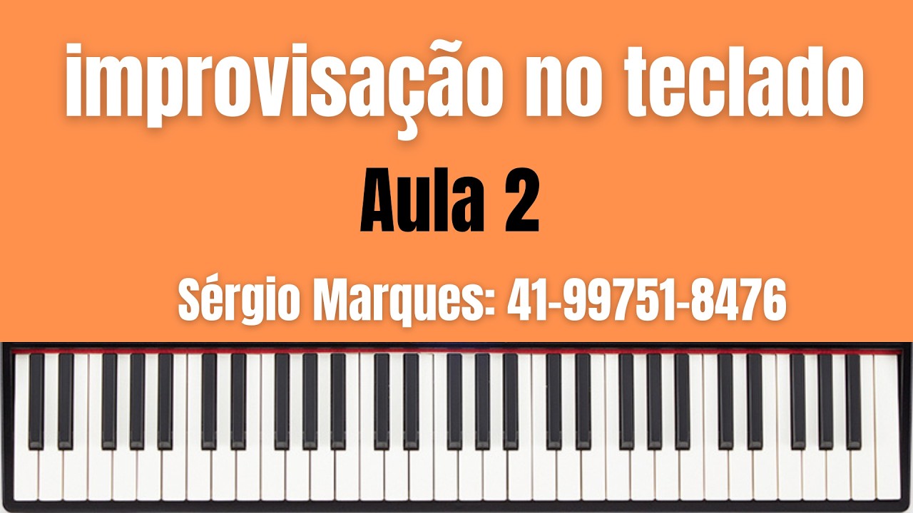 Aula 2 - Improvisação para teclado e piano - Escala pentatônica com notas guia. Baixe o pdf.
