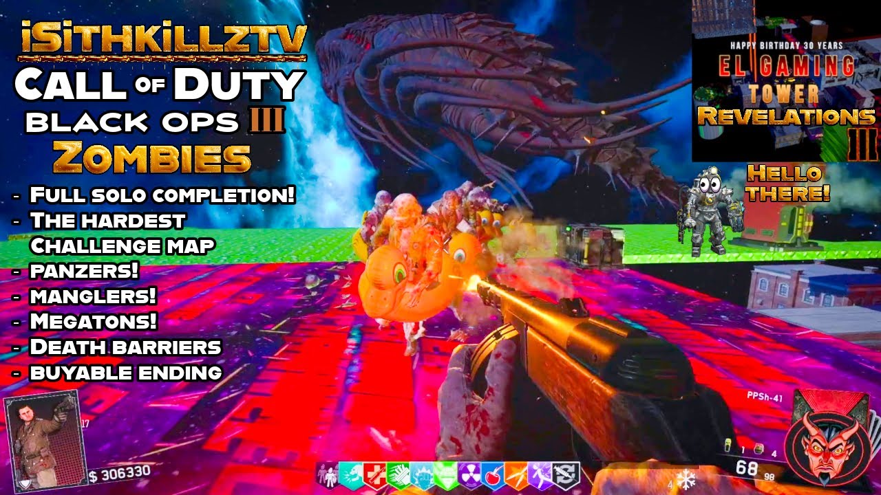 I have BEATEN El Gaming Revelations Tower! Full solo clear, no death barriers - Bo3 custom zombies