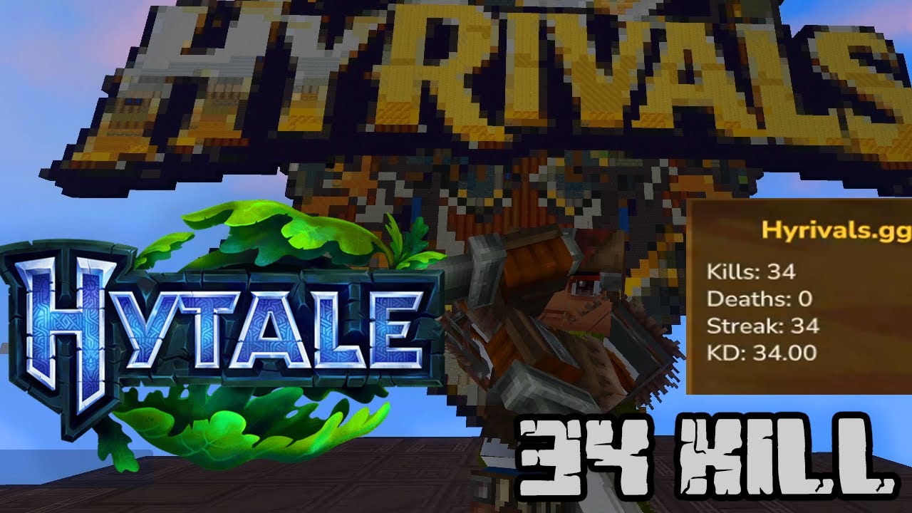 [Hytale] Hyrival PvP Dagger 34 Killstreaks(Kill Steal Included)