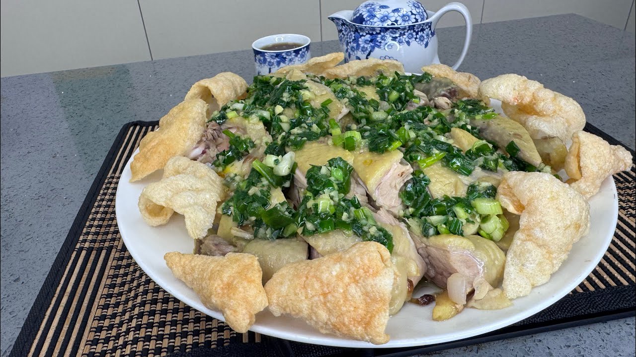 (🧧CNY recipe) Ultimate poached chicken imperial style - High end restaurant cooking /韭菜蔥油雞