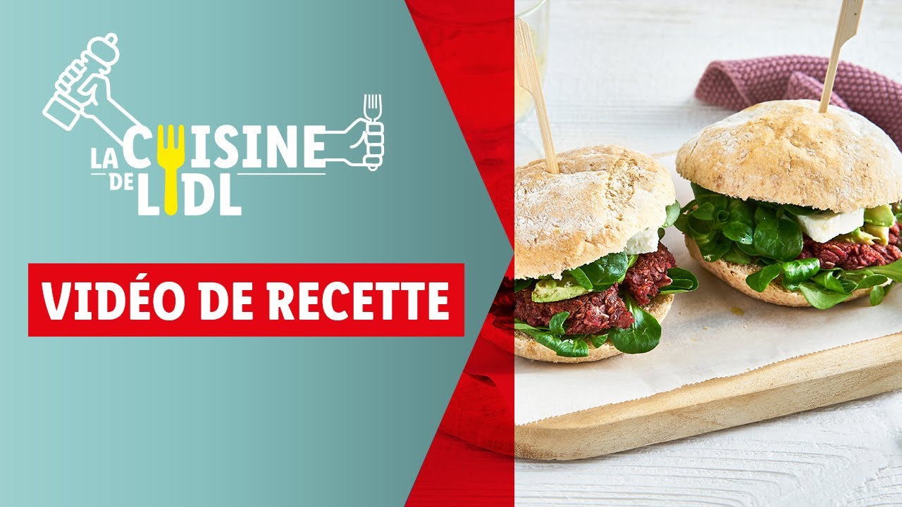 Burger de betterave rouge, avocat et feta I Lidl Belgique