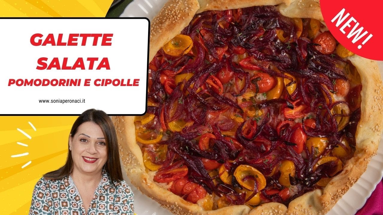 Galette salata con cipolle e pomodorini: torta salata facile e veloce!