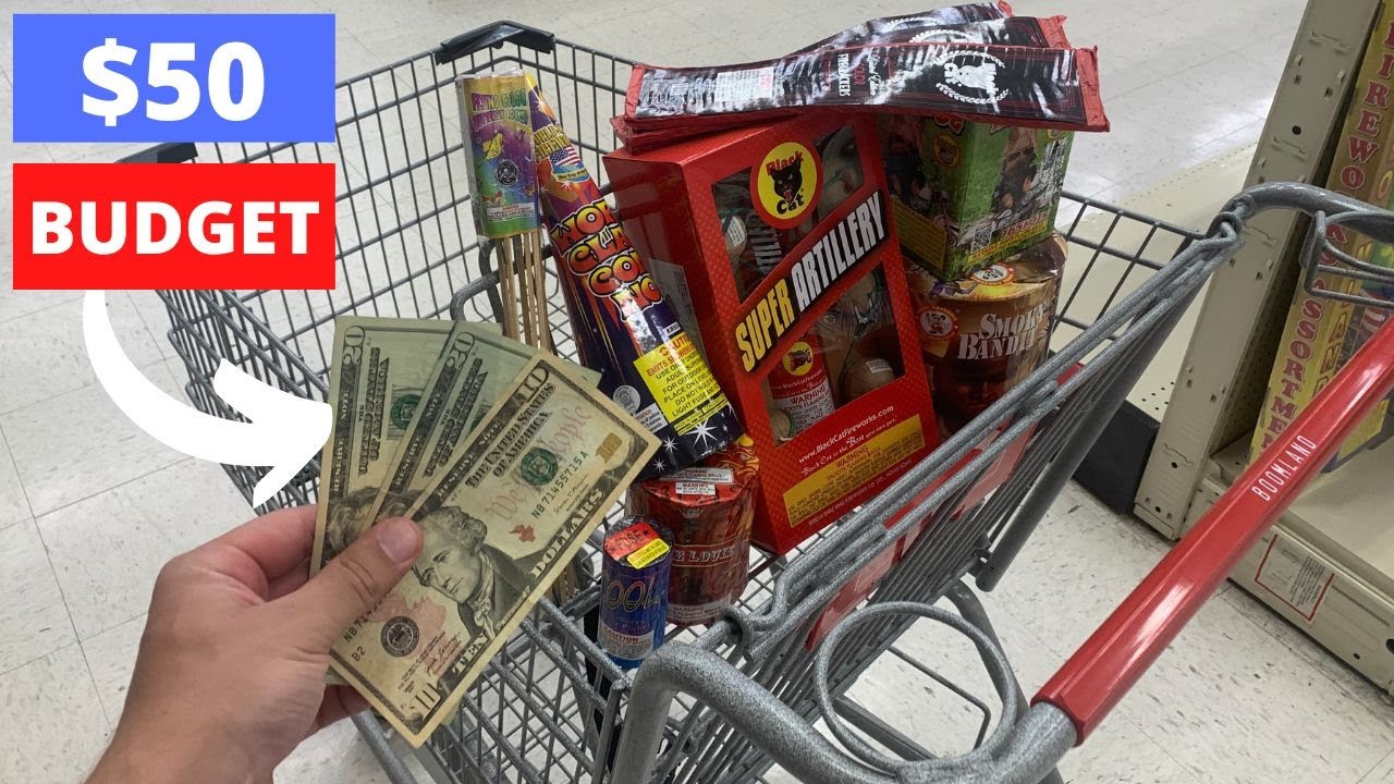 $50 Budget FIREWORK SHOPPING!!! (Boomland)