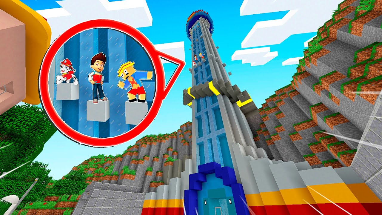 ESCALAMOS LA TORRE DE LA PAW PATROL EN MINECRAFT 😱