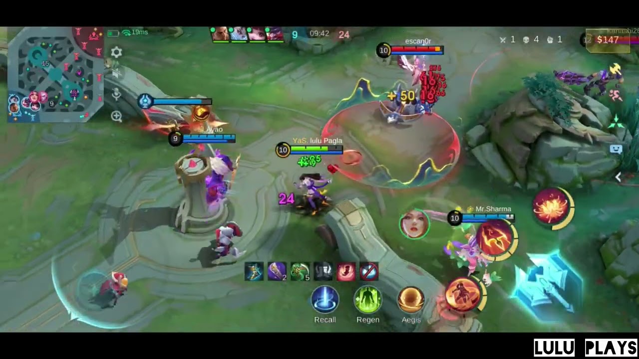 MVP+5 kills!! Hanabi highest hero damage with MVP and 5 kills+3 assists in a solo ranked match