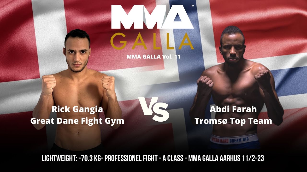 Abdi Farah (Tromsø Top Team) Vs. Rick Gangia Mikkelsen (Great Dane Fight Gym)