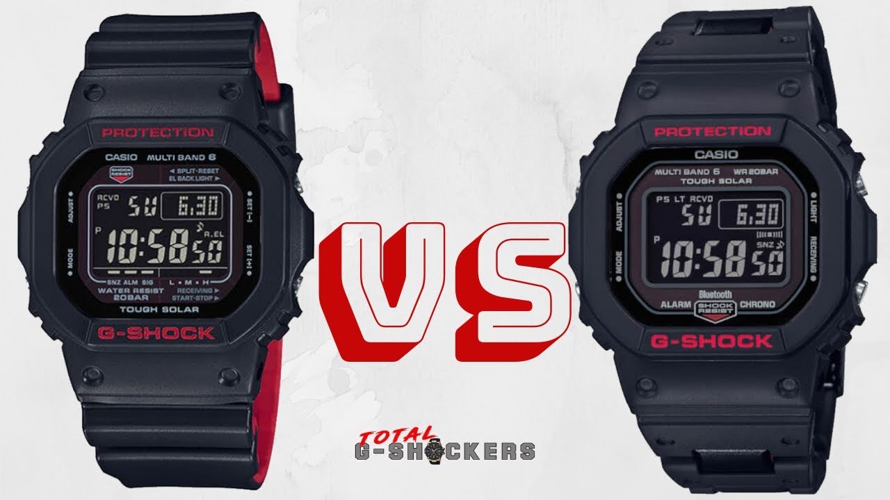 Casio G-Shock GWB5600HR-1 против G-Shock GW5000HR-1-Многослойная серия Red He...