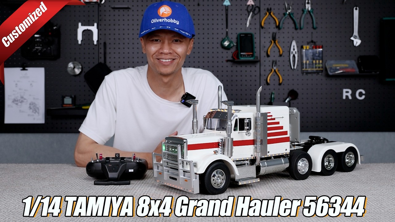 ПОДРОБНЫЙ ОБЗОР МОДЕЛИРОВАННОЙ МОДЕЛИ TAMIYA 8X4 1/14 GRAND HAULER 56344 