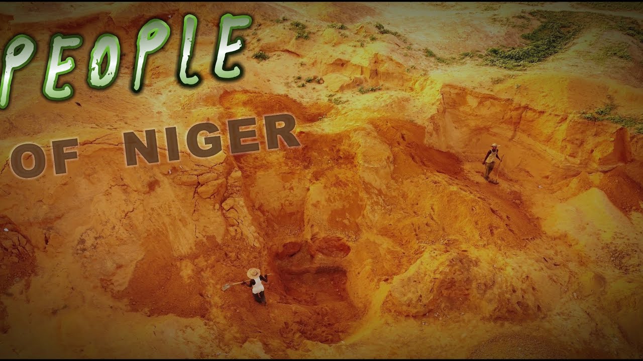 🇮🇳 AFRICA - NIGER - People of Niger. Ordinary life view from the sky. Drone 4K cinematic.