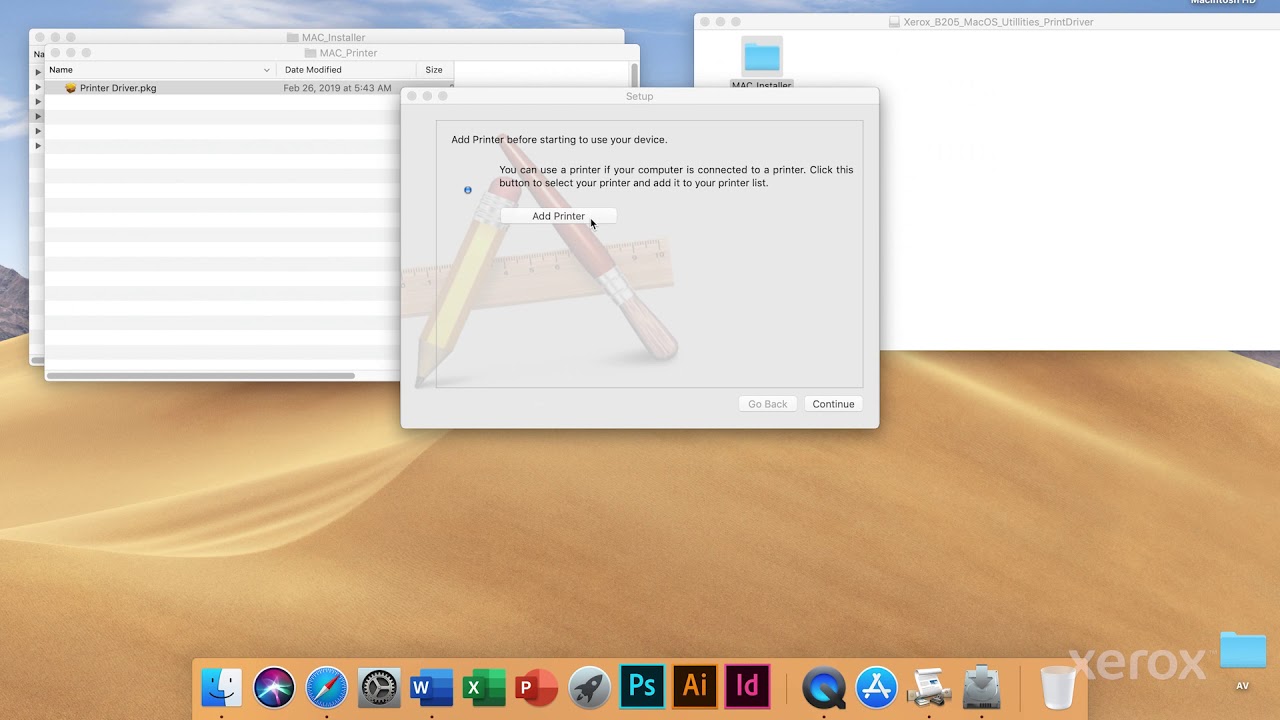 Xerox® B205 Print Drivers Install for Apple IOS