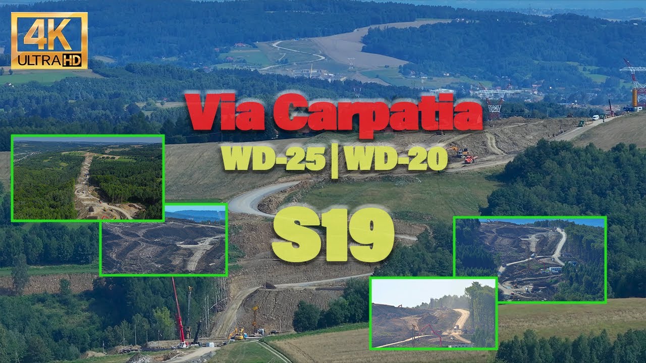 Via Carpatia budowa S19 | Między WD25 a WD20 Dronem w 4K | Via Carpatia Expressway