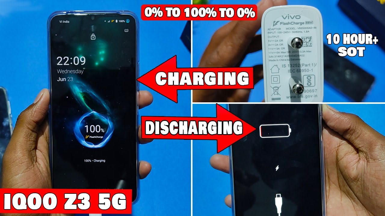 Iqoo Z3 Battery Drain And Charging Test | Iqoo Z3 Battery Charging Test | 10 Hour+