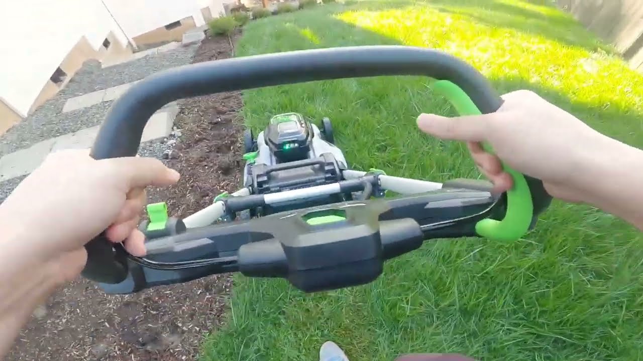 First time using EGO 56V Cordless Electric Lawn Mower