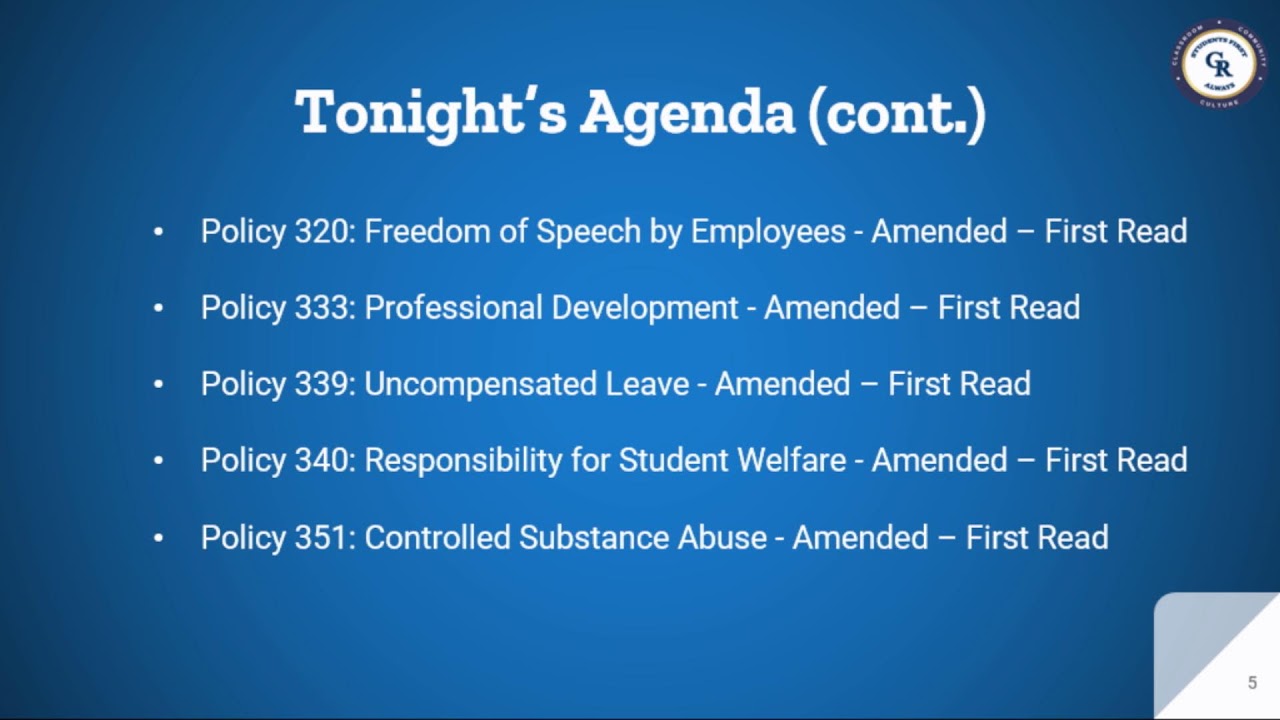 Policy Committee: February 2, 2026 (Continuation)