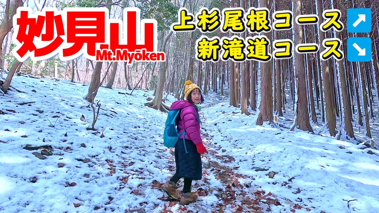 ７歳娘が上杉尾根コースの美しい稜線を登って妙見山を目指す