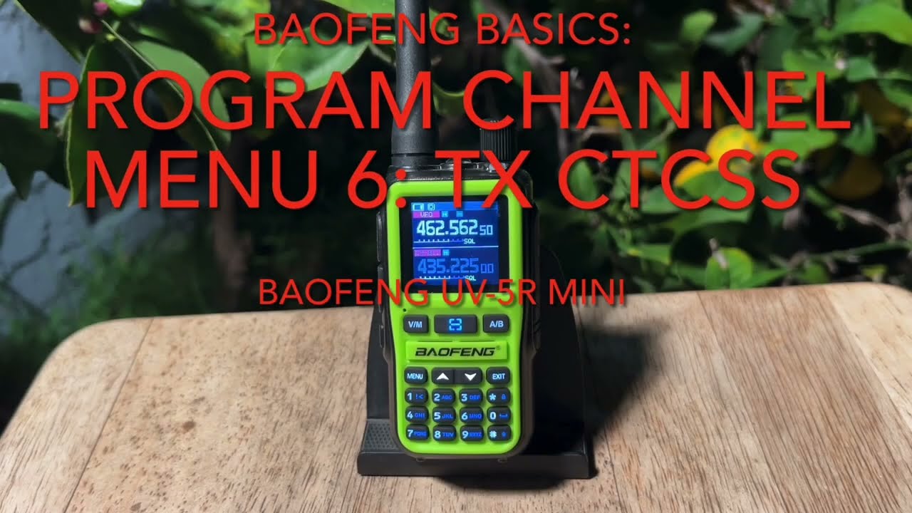 Меню 6: Передача CTCSS на #Baofeng #UV5R Mini #GMRS #Ham #EDC