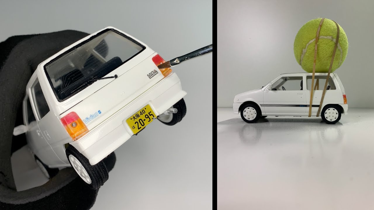 Fun Car Scale Model Kit Build - Timelapse - Daihatsu Charade - 1:24