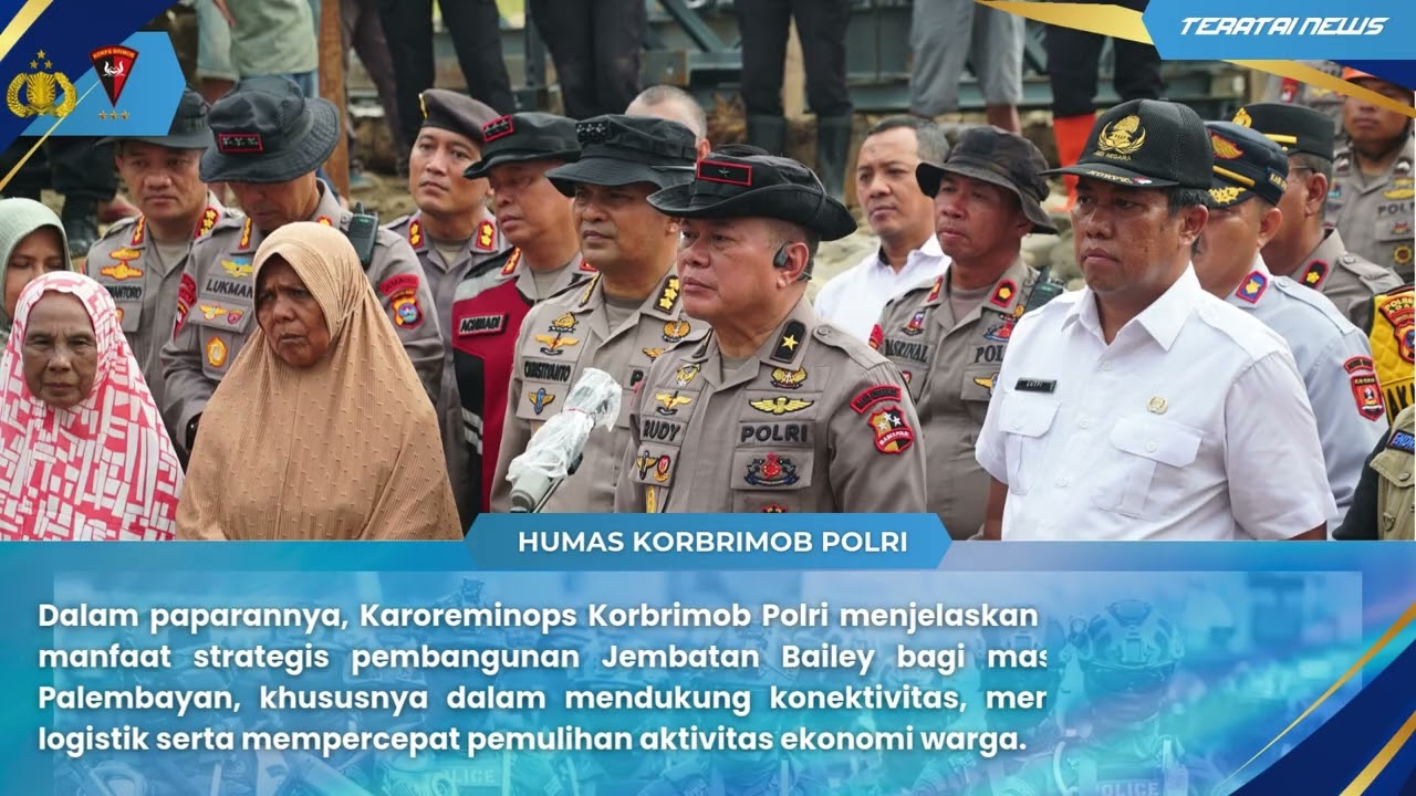 Karoreminops Korbrimob Tinjau Pembangunan Jembatan Bailey di Agam, Laporkan Progres kepada Kapolri