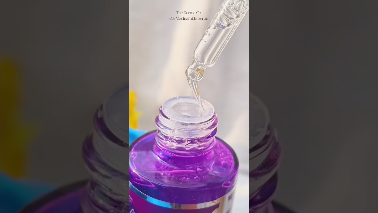 the derma co new 10% niacinamide serum with zinc pca in violet colour dupe of the ordinary serum #be