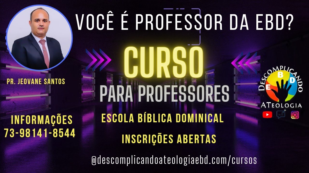 Curso para professores da EBD.