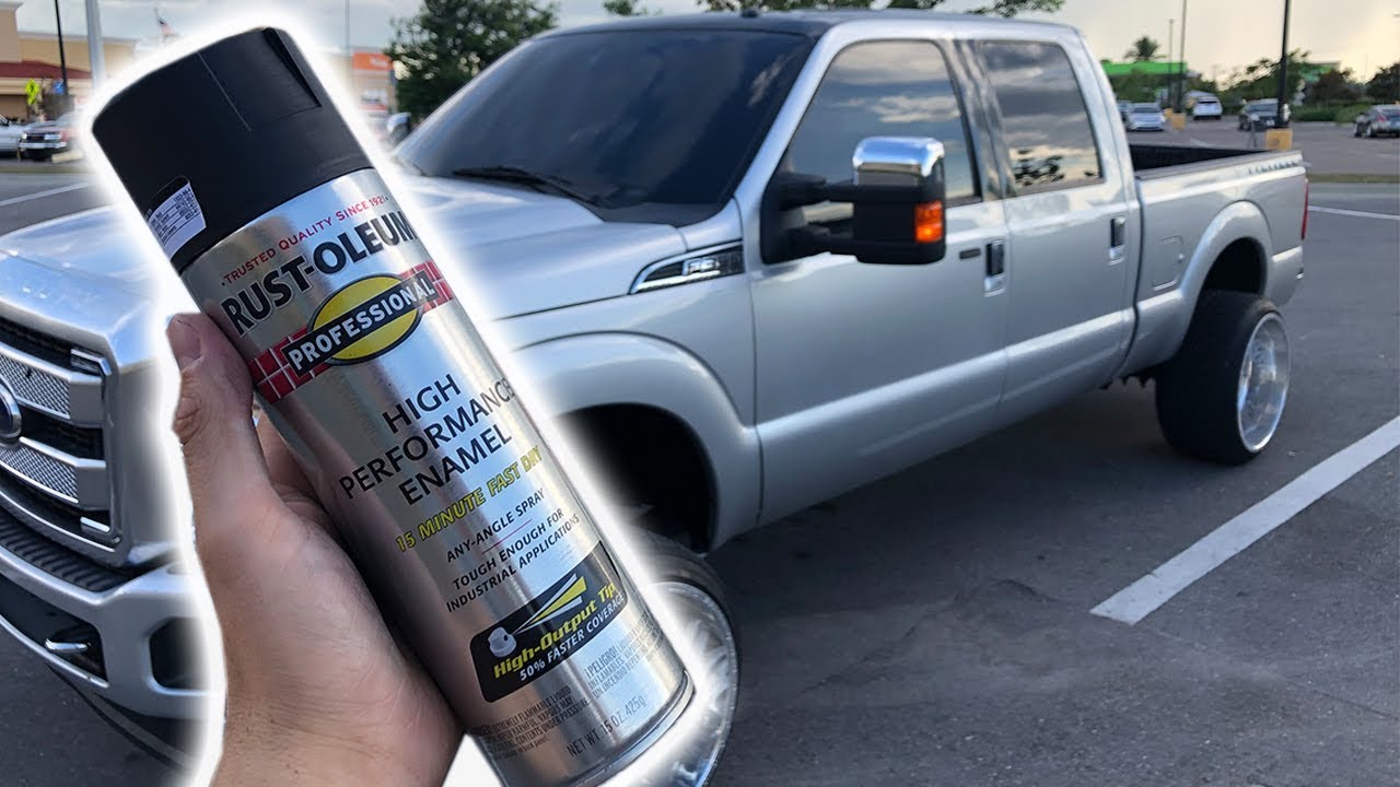 Painting my Windows and Roof on my F350 Platinum