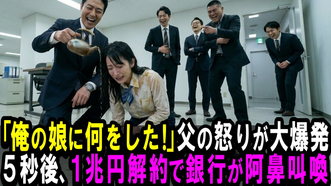 【スカッと】「俺の娘に何をした!」父の怒りが大爆発→5秒後、1兆円解約で銀行が阿鼻叫喚。【シニア】 のコピー