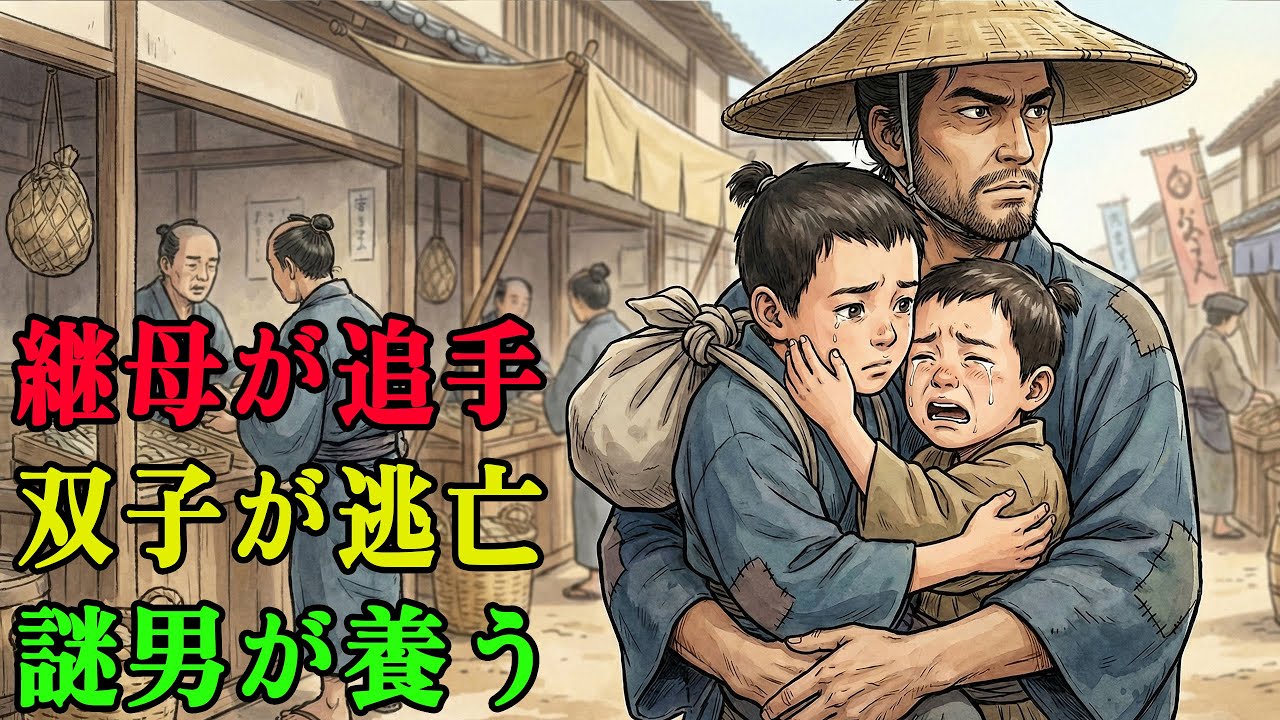 継母に遺言書を消され追手を差し向けられた七歳の双子。謎の男に引き取られ、養子として育てられた｜野談｜伝説｜昔話｜説話｜民話