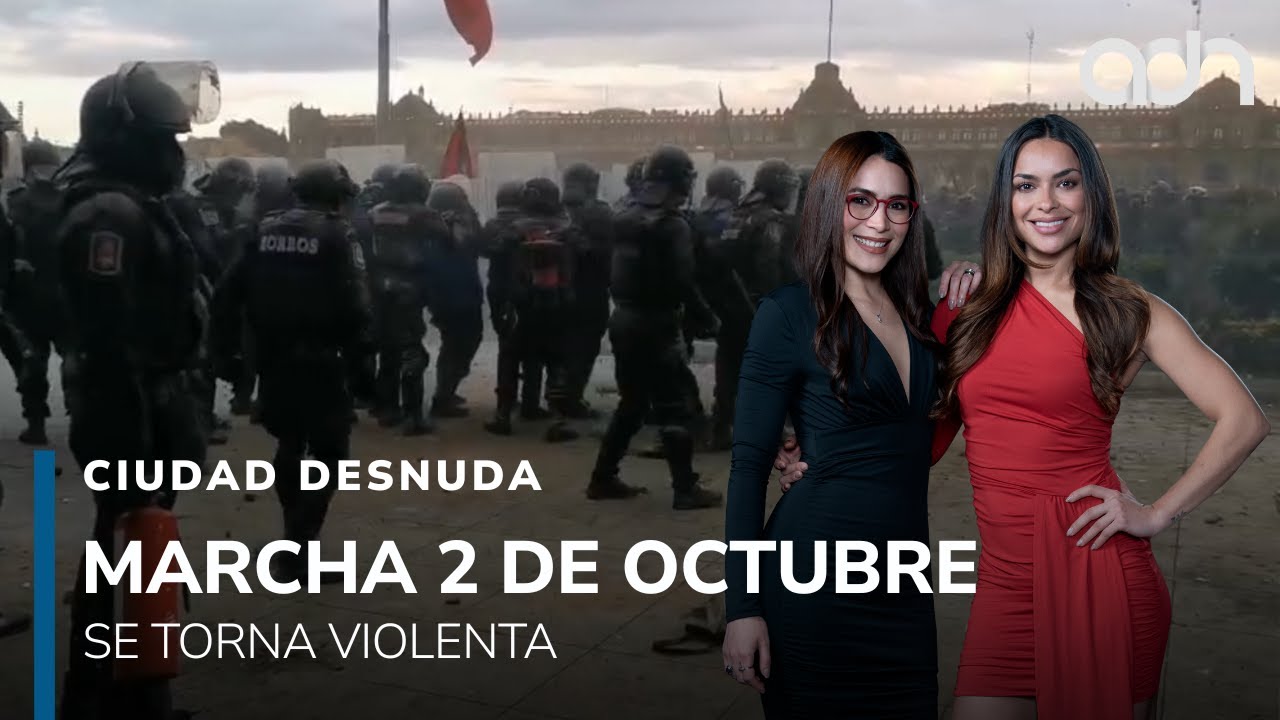 Encapuchados agreden a prensa y saquean tiendas durante la marcha del 2 de octubre I Ciudad Desnuda