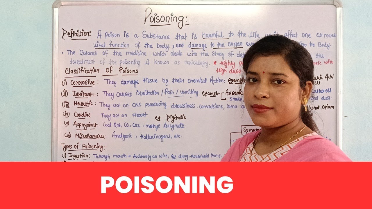 Poisoning | Definition | Classification | Types | Diagnosis | Treatment | D pharma 2nd year Hospital