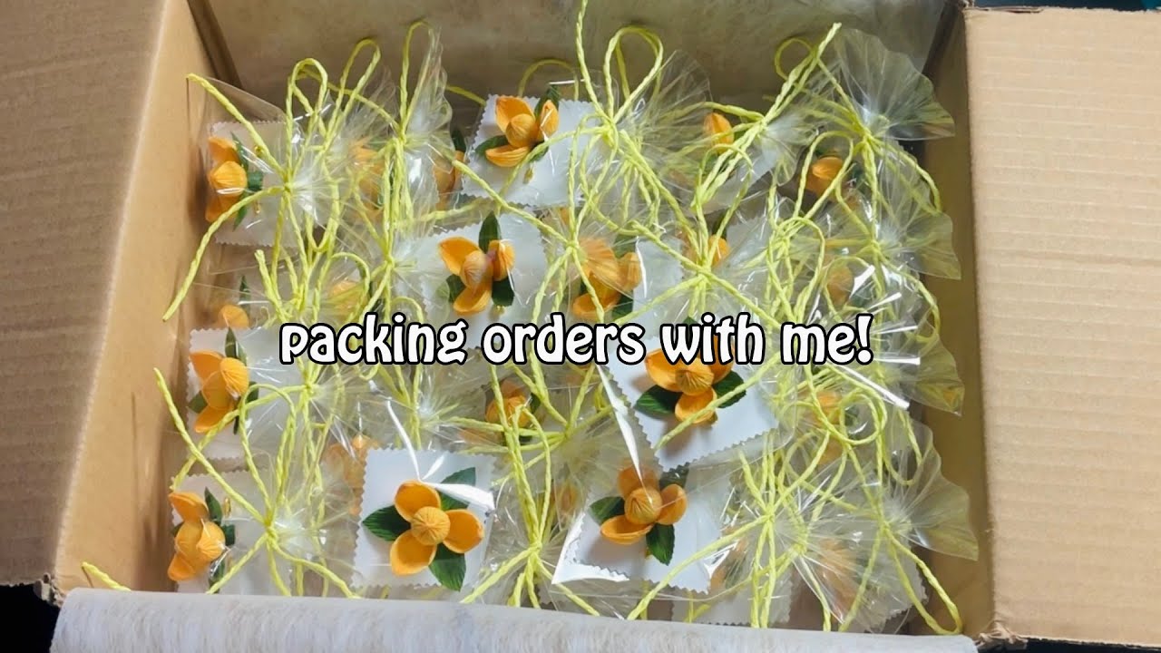 Packing order with me 1 order 50 pcs 54 minute asmr no talking, no music, no up speed