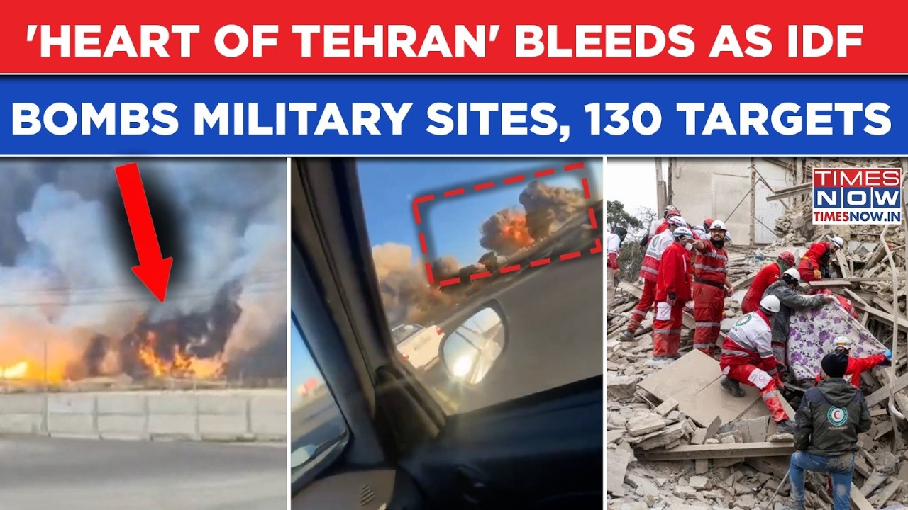 'Heart Of Tehran' Bleeds As IDF Drops Bombs On Military Sites,130 Targets In Fresh Strikes| Iran War