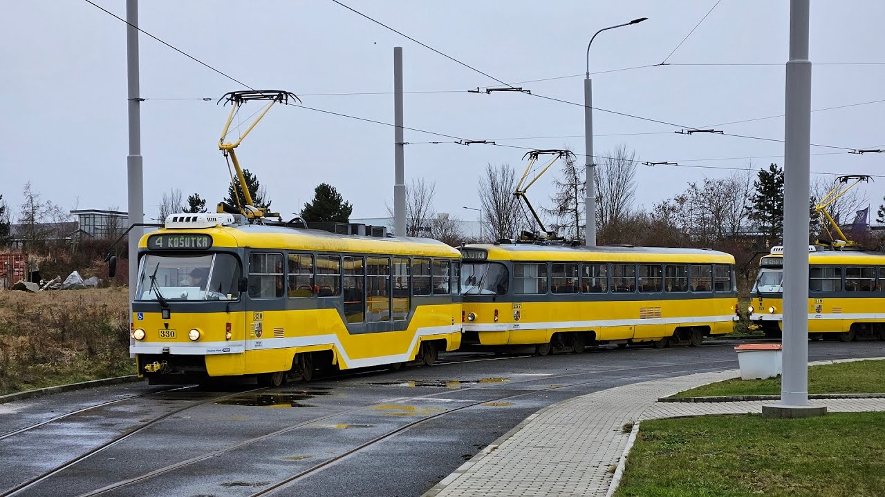 Tatra T3R.P PMDP 257, tram line 4 Univerzita - Košutka, Plzeň, Czech Republic